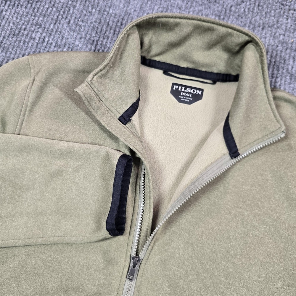 Filson Trapper Creek Fleece‎ Mens Small Lichen Green Half Zip Outdoor Hiking